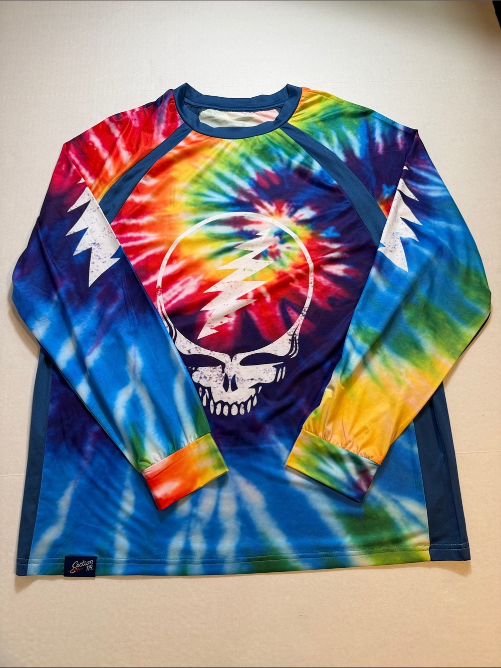 Grateful Dead x Section 119 UPF 50 SWIM SHIRT LONG SLEEVE TIE DYE LOOSE FIT